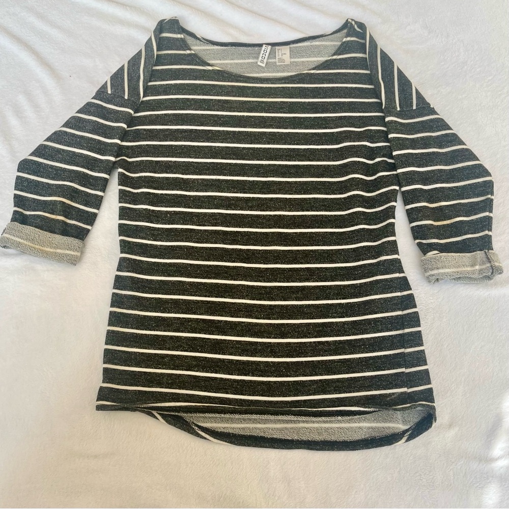 Charcoal Gray Striped Sweater